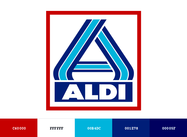 Aldi brand color palette