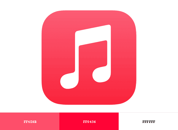 Apple Music brand color palette