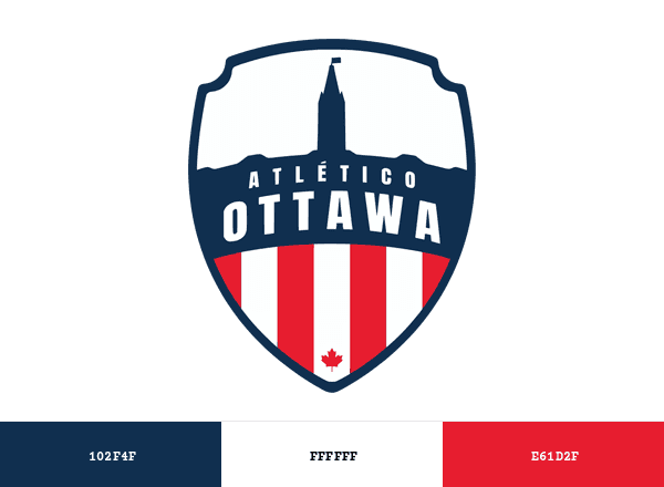Atlético Ottawa brand color palette