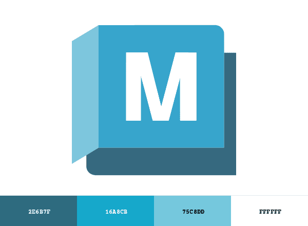 Autodesk Maya brand color palette