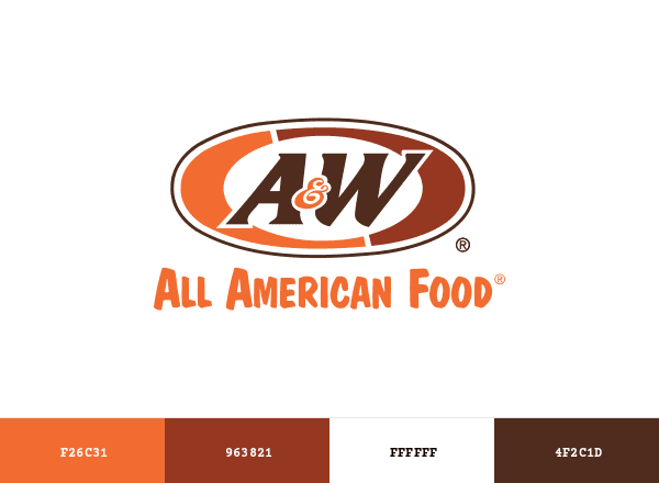 A&W Restaurants brand color palette