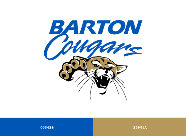Barton Cougars brand color palette