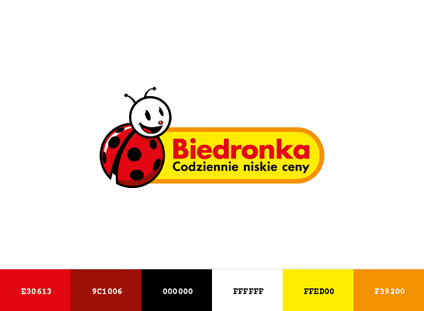 Biedronka brand color palette