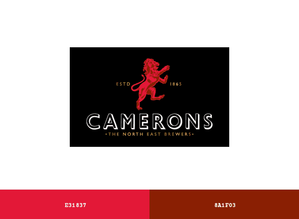 Camerons Brewery brand color palette
