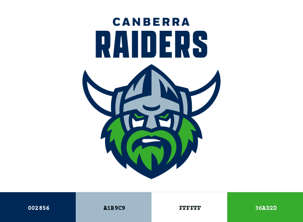 Canberra Raiders brand color palette