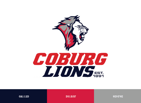 Coburg Lions brand color palette