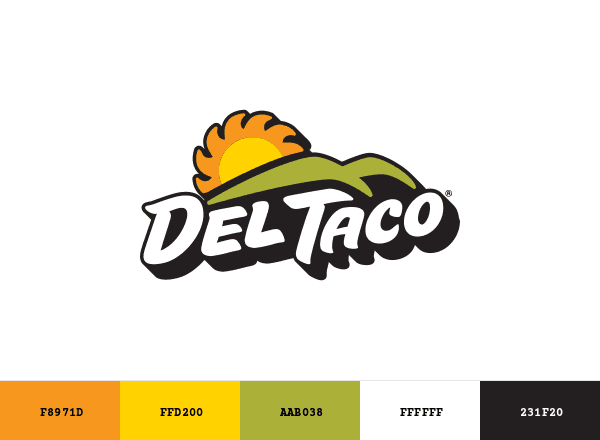 Del Taco brand color palette