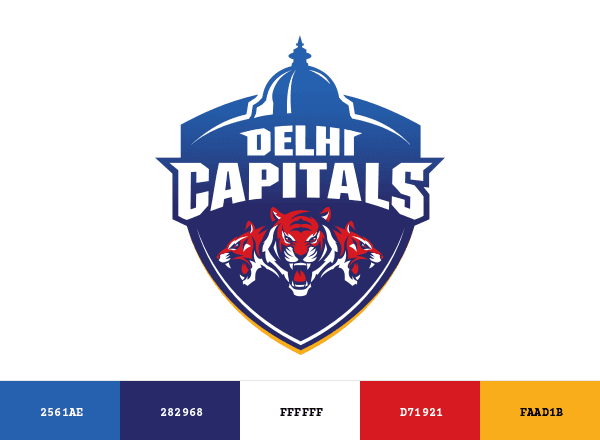 Delhi Capitals brand color palette