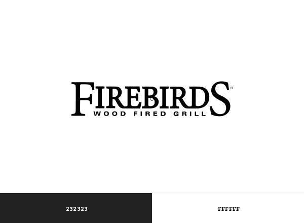 Firebirds Wood Fired Grill brand color palette