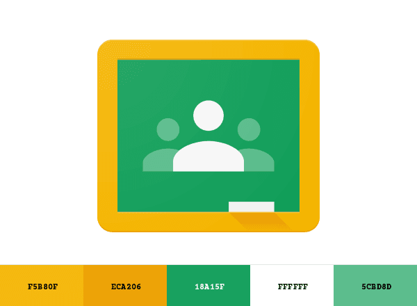 Google Classroom brand color palette