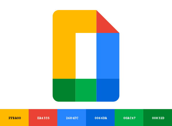 Google Docs Editors brand color palette