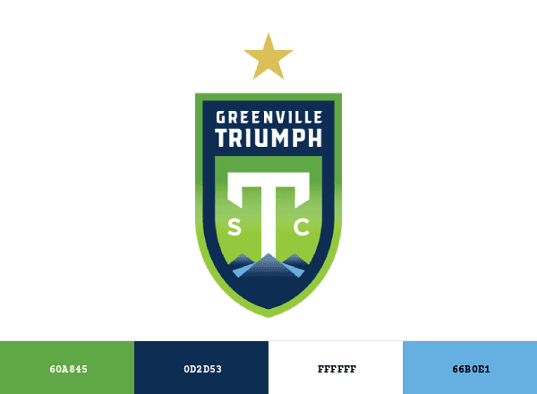 Greenville Triumph SC brand color palette
