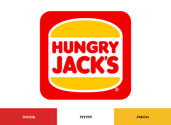 Hungry Jacks brand color palette