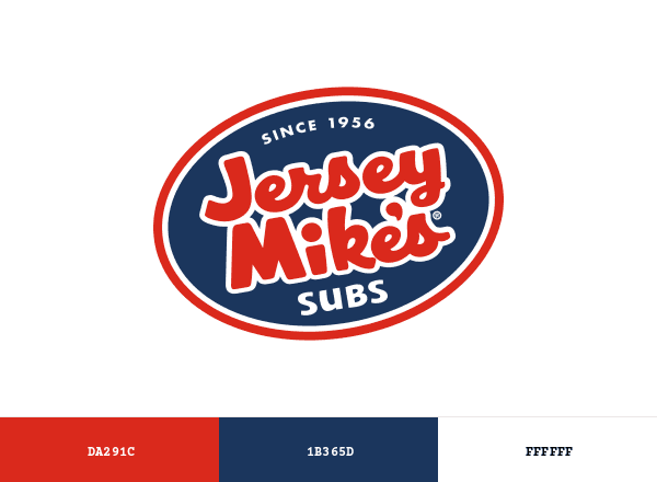 Jersey Mike’s Subs brand color palette