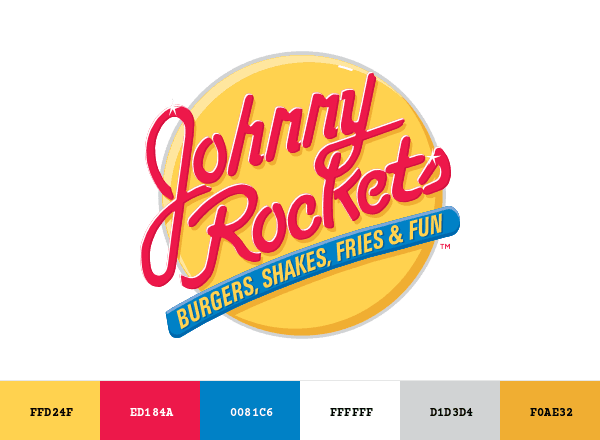 Johnny Rockets brand color palette