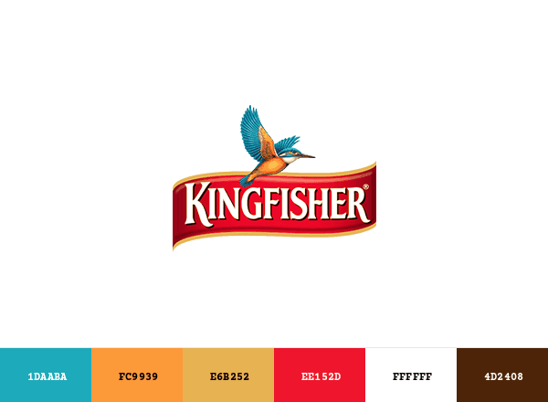 Kingfisher Beer brand color palette