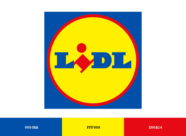 Lidl brand color palette