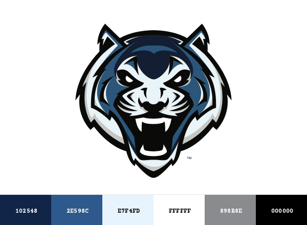 Lincoln Blue Tigers brand color palette