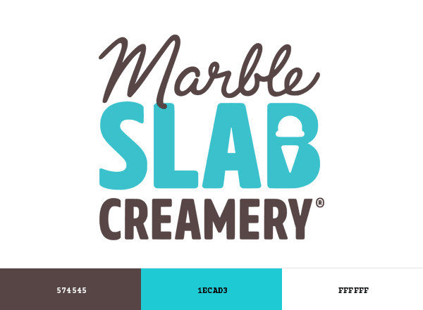Marble Slab Creamery brand color palette