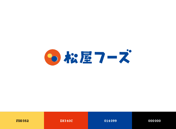 Matsuya Foods brand color palette