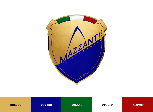 Mazzanti Automobili brand color palette