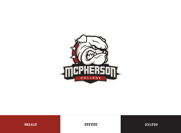 McPherson Bulldogs brand color palette