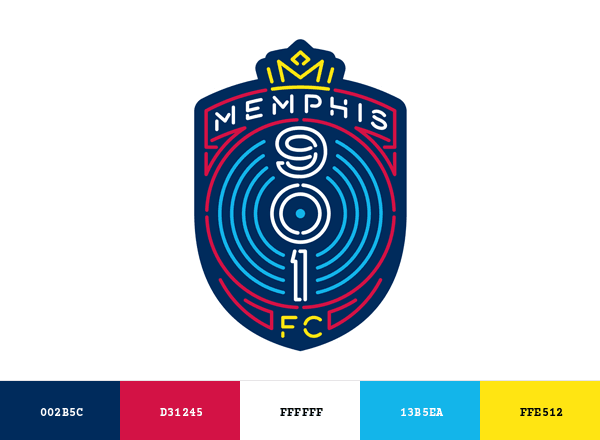 Memphis 901 FC brand color palette