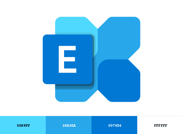 Microsoft Exchange Server brand color palette