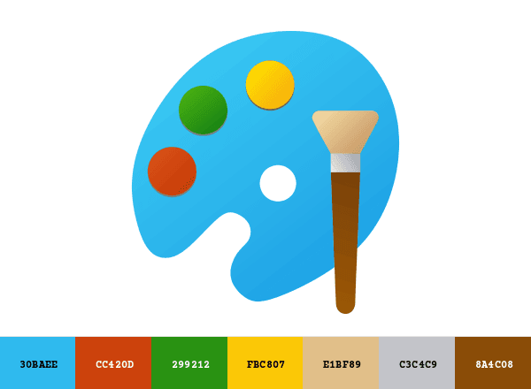Microsoft Paint brand color palette