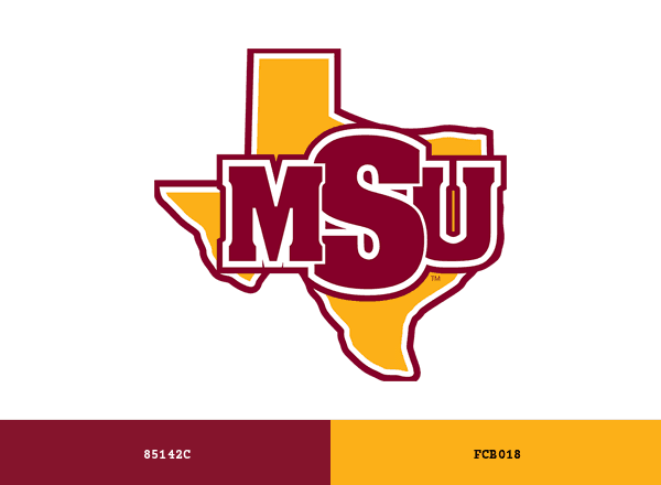 Midwestern State Mustangs brand color palette