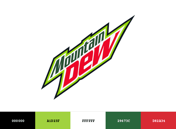 Mountain Dew brand color palette