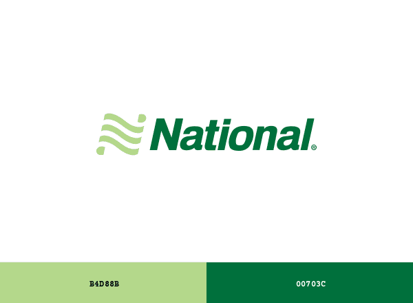 National Car Rental brand color palette