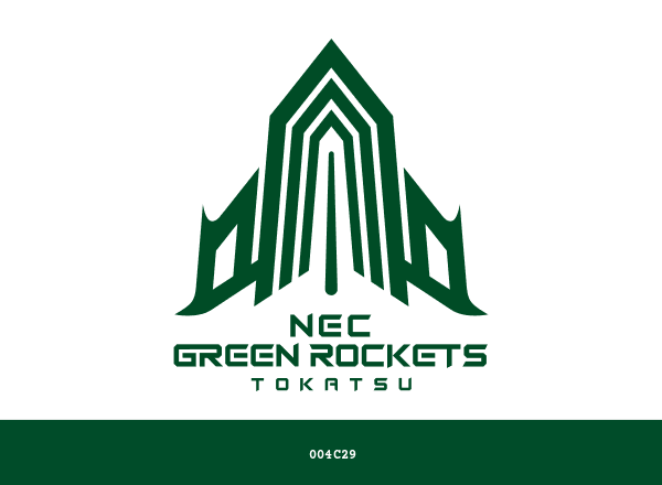 NEC Green Rockets brand color palette