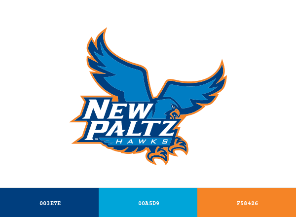 New Paltz Hawks brand color palette