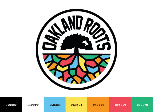 Oakland Roots SC brand color palette