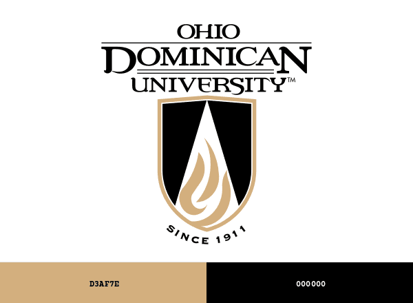 Ohio Dominican University brand color palette