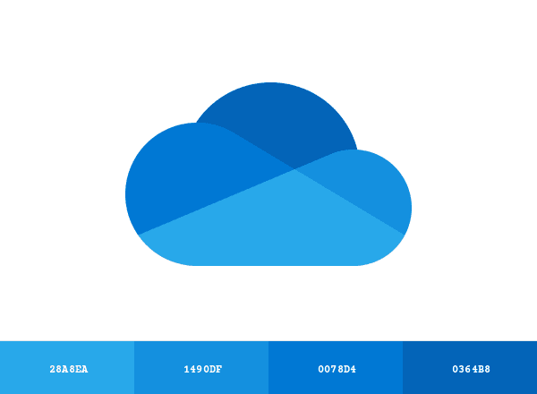 OneDrive brand color palette
