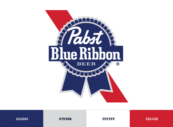 Pabst Blue Ribbon brand color palette