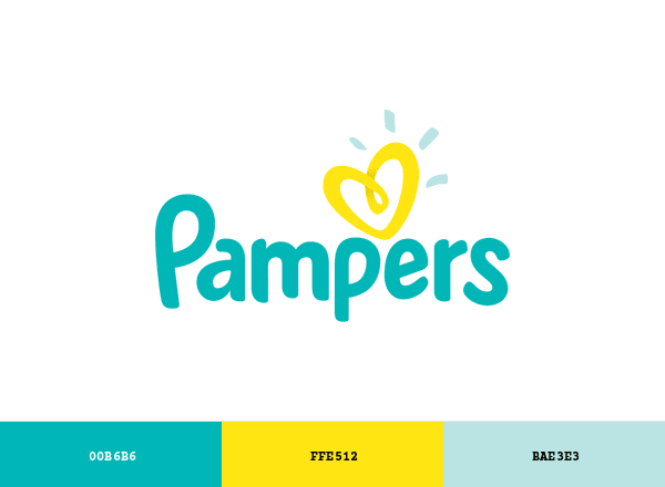 Pampers brand color palette