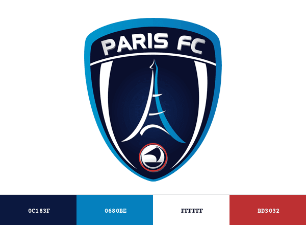 Paris FC brand color palette