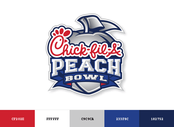 Peach Bowl brand color palette