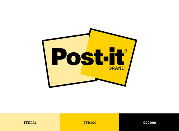 Post-it Notes brand color palette