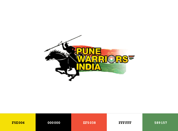 Pune Warriors India brand color palette