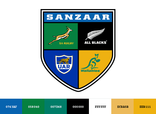 SANZAAR brand color palette