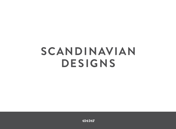 Scandinavian Designs brand color palette