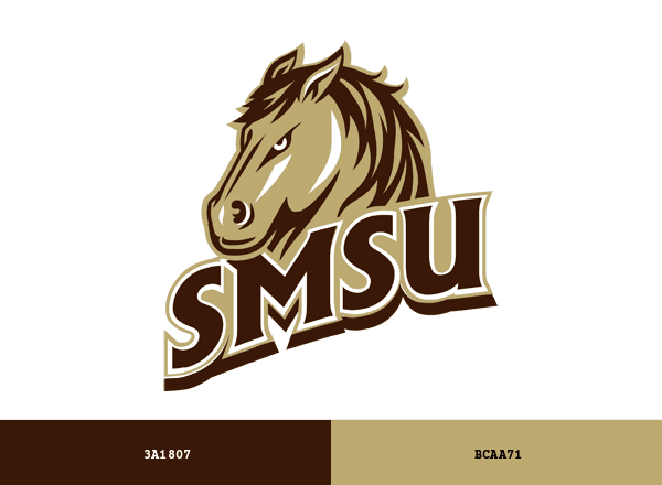 SMSU Mustangs brand color palette