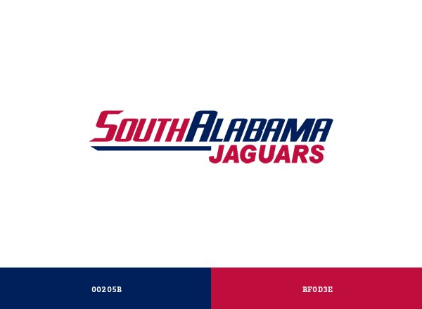 South Alabama Jaguars brand color palette