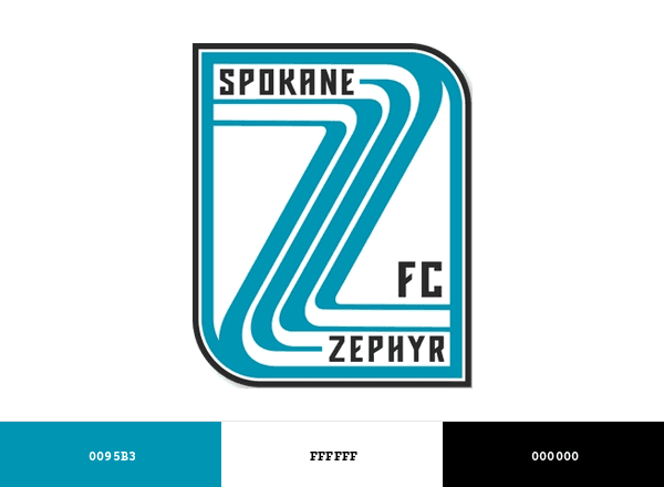 Spokane Zephyr FC brand color palette