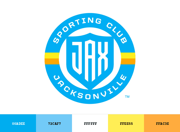 Sporting JAX brand color palette
