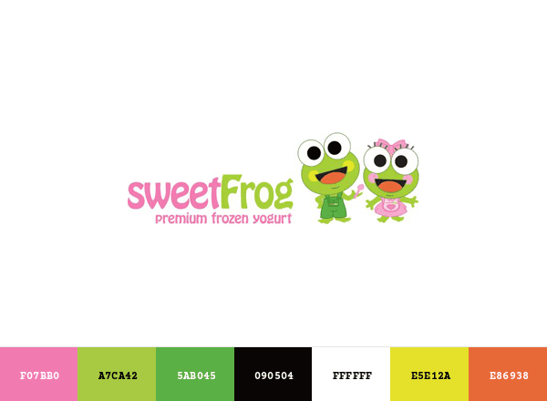 Sweet Frog brand color palette